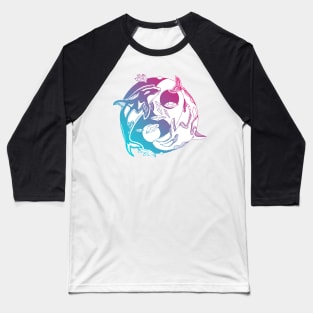 Dual Color Balanced Orca Whales Baseball T-Shirt